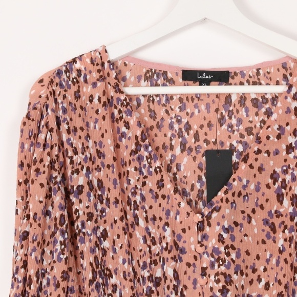 Lulus Parkside Chiffon Dress NWT - Picture 3 of 7